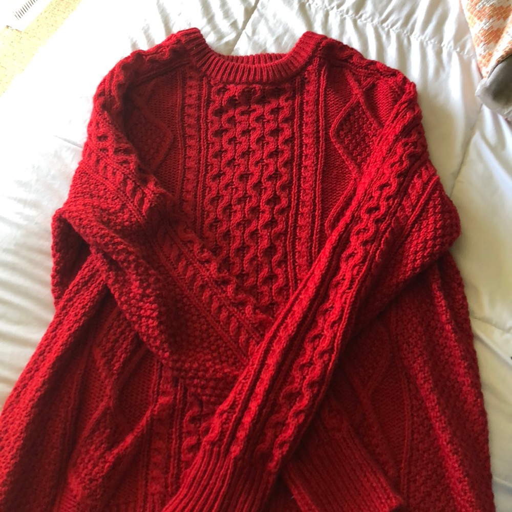 Cute cable Merona red sweater